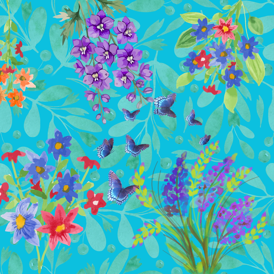 Wildflower Garden Neoprene Mahjong Mat