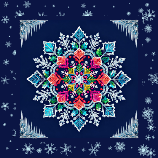 Winter Wonderland Neoprene Mahjong Mat