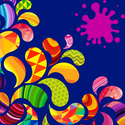 Color Explosion Mahjong Mat: Mahj Game Tabletop (31.5-inch)