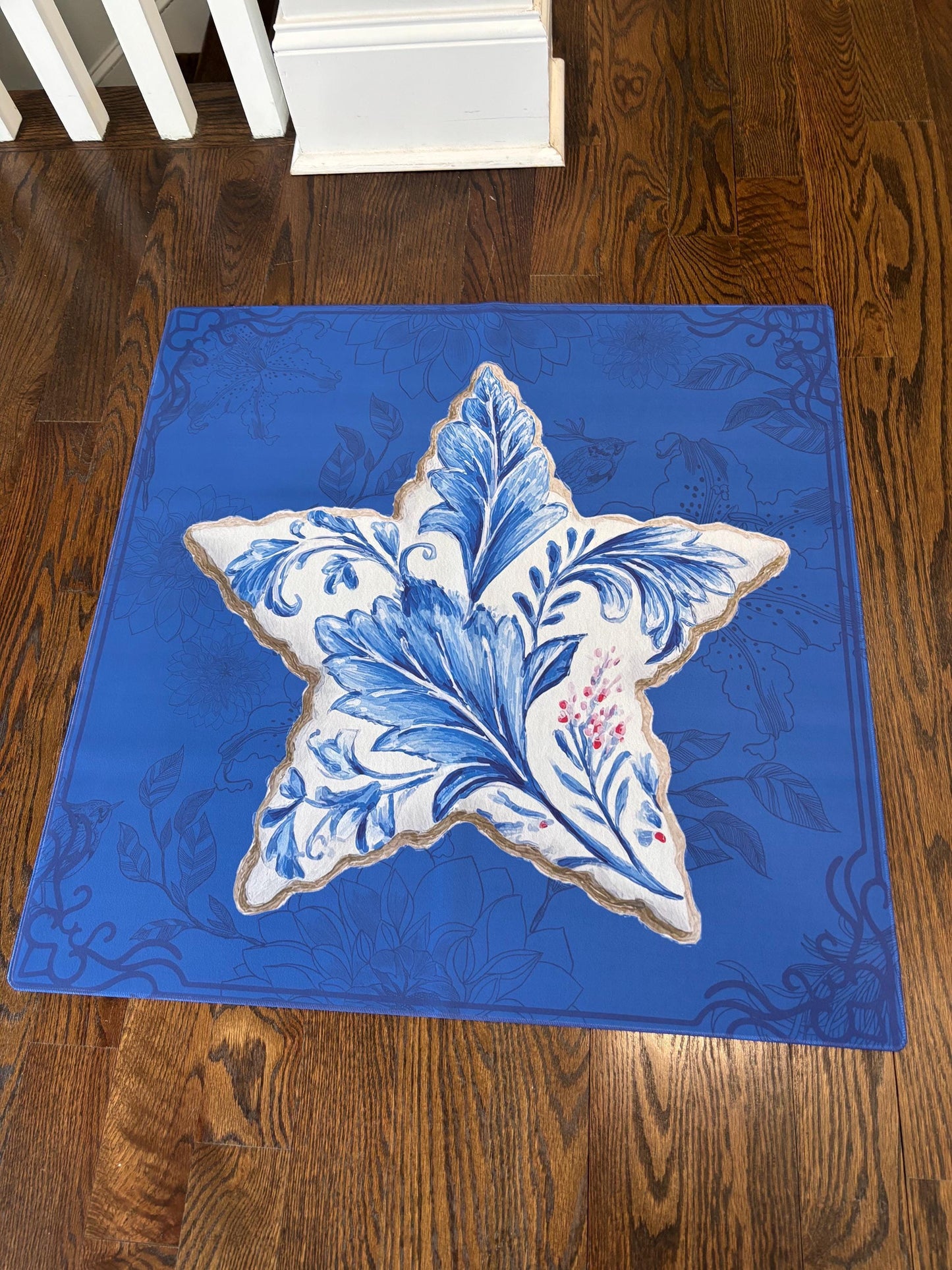 Chinoiserie Star Mahjong Mat: Mahj Game Tabletop (31.5-inch)