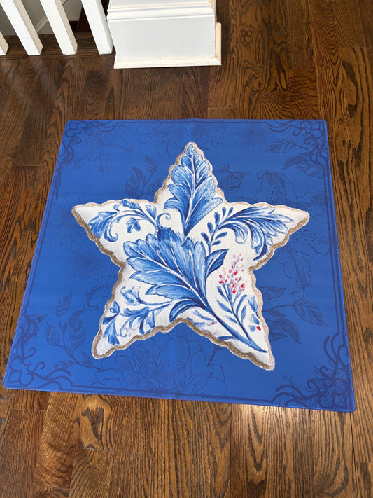Chinoiserie Star Mahjong Mat: Mahj Game Tabletop (31.5-inch)