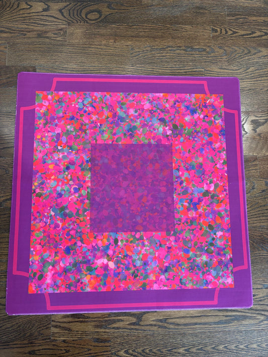 Wine Party Mahjong Mat: Mahj Game Tabletop (31.5-inch)