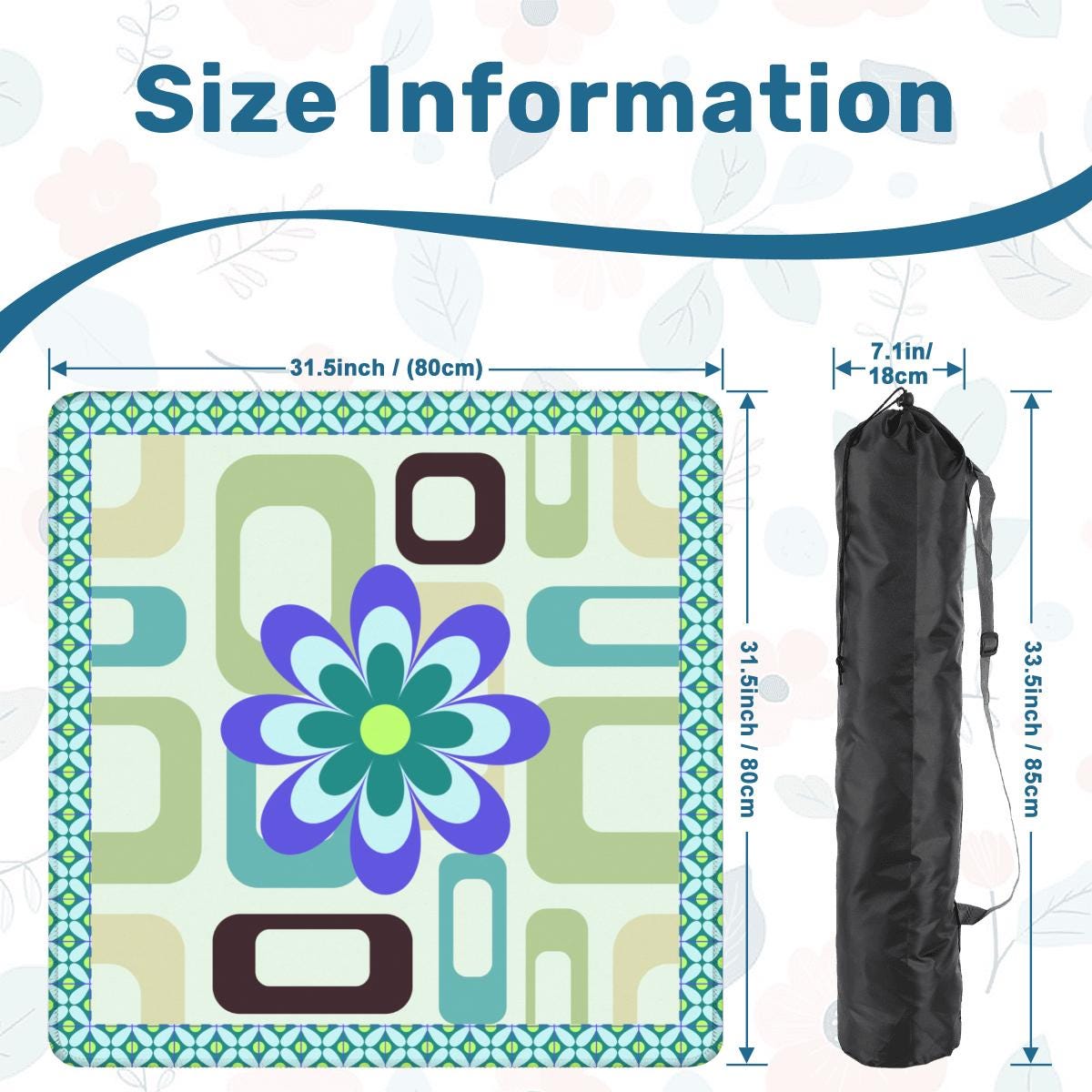 Groovy Vibes Mahjong Mat: Mahj Game Tabletop (31.5-inch)