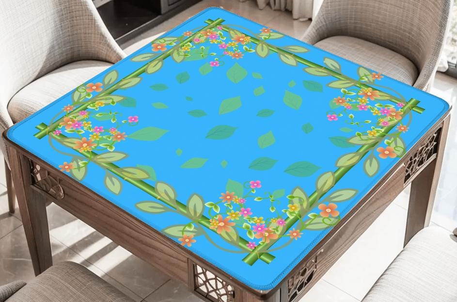 Peachy Flowers Vibe Mahjong Mat