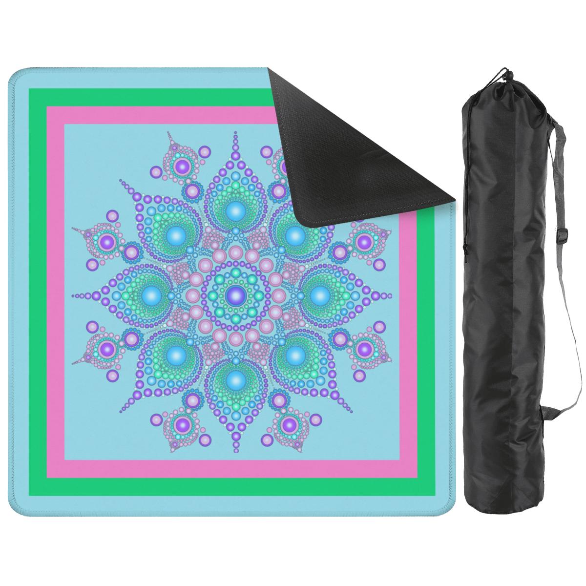 Mandala Beads Mahjong Mat: Mahj Game Tabletop (31.5-inch)