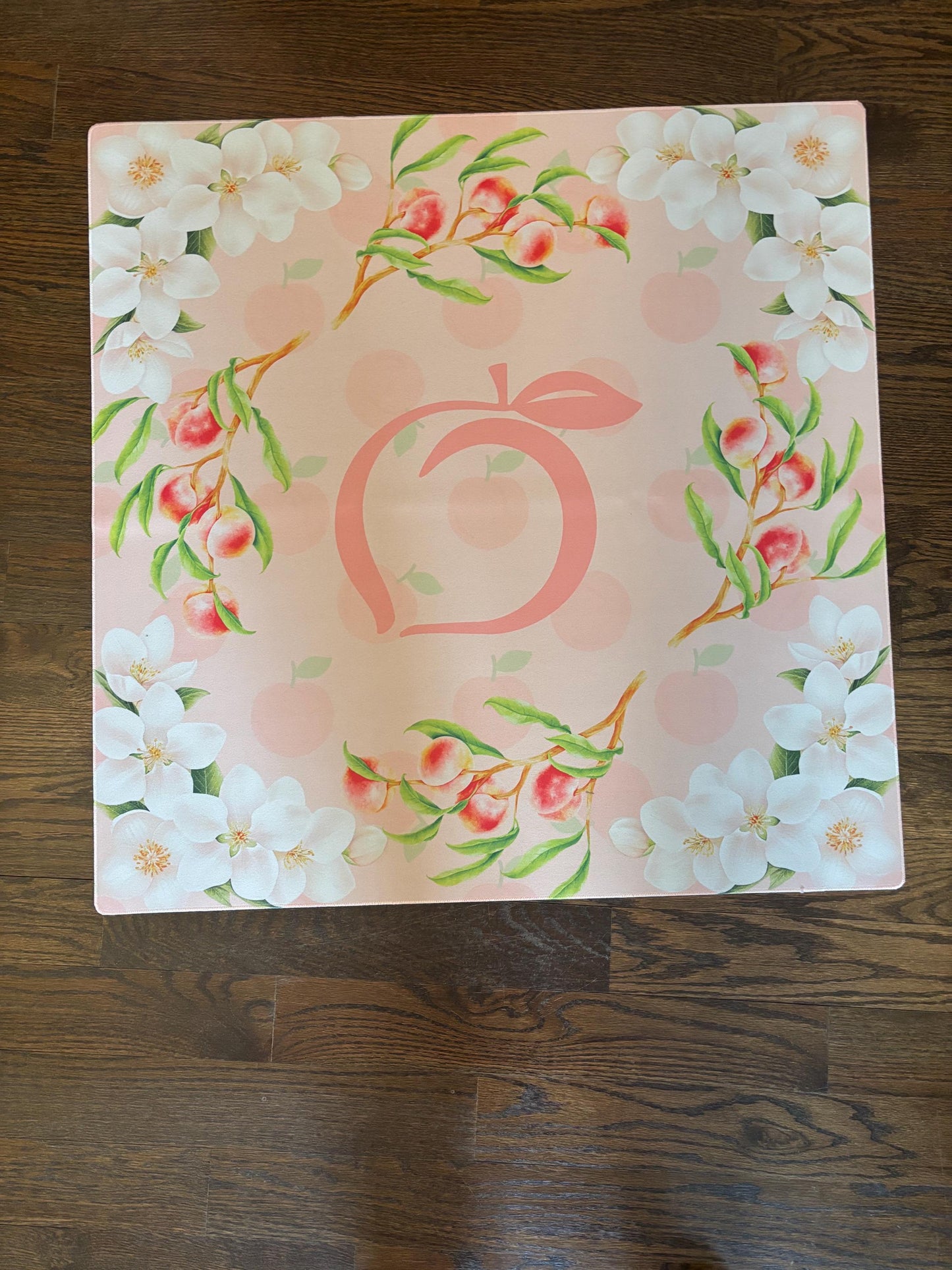 Georgia Peach Mahjong Mat: Mahj Game Tabletop (31.5-inch)
