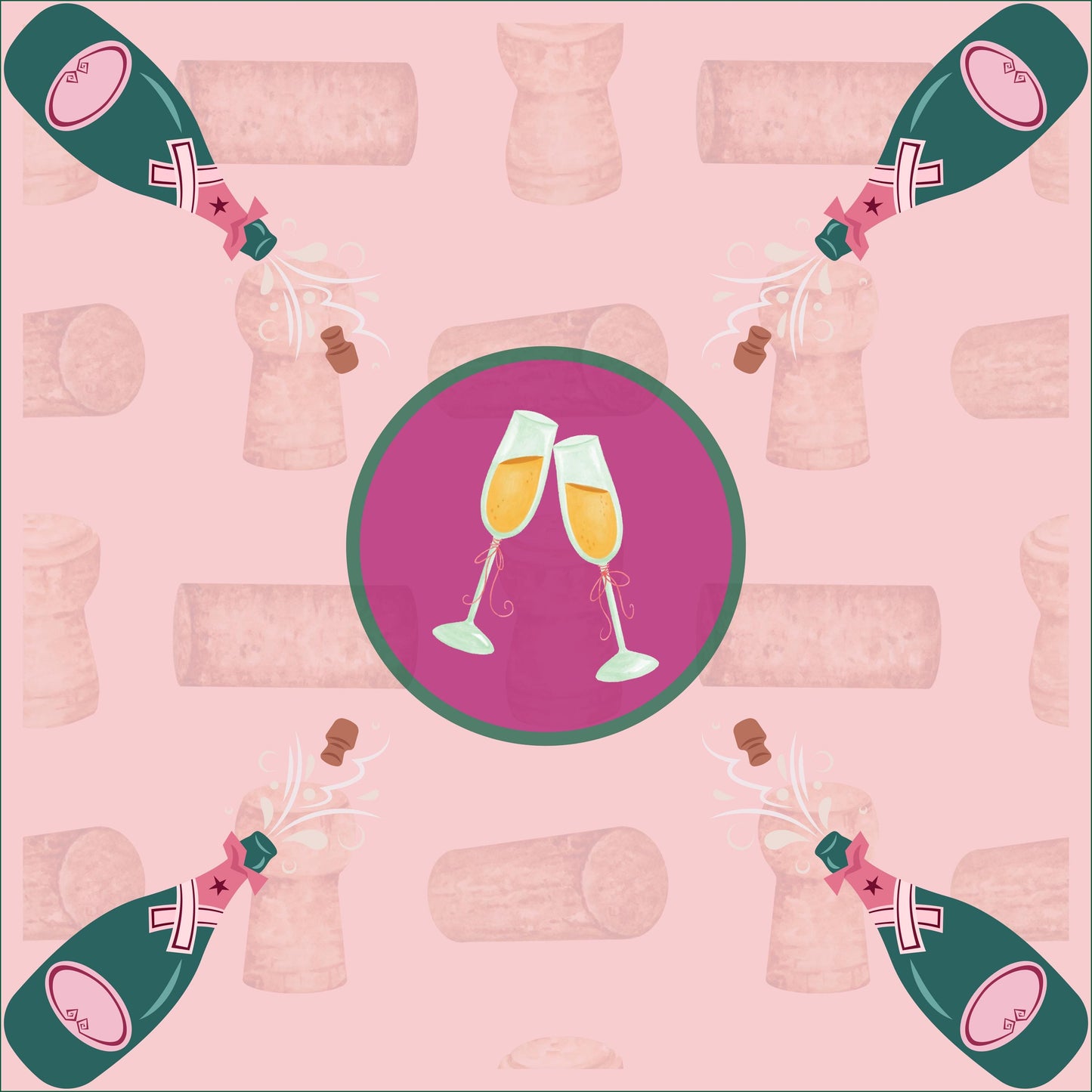 Champagne Toast Mahjong Mat