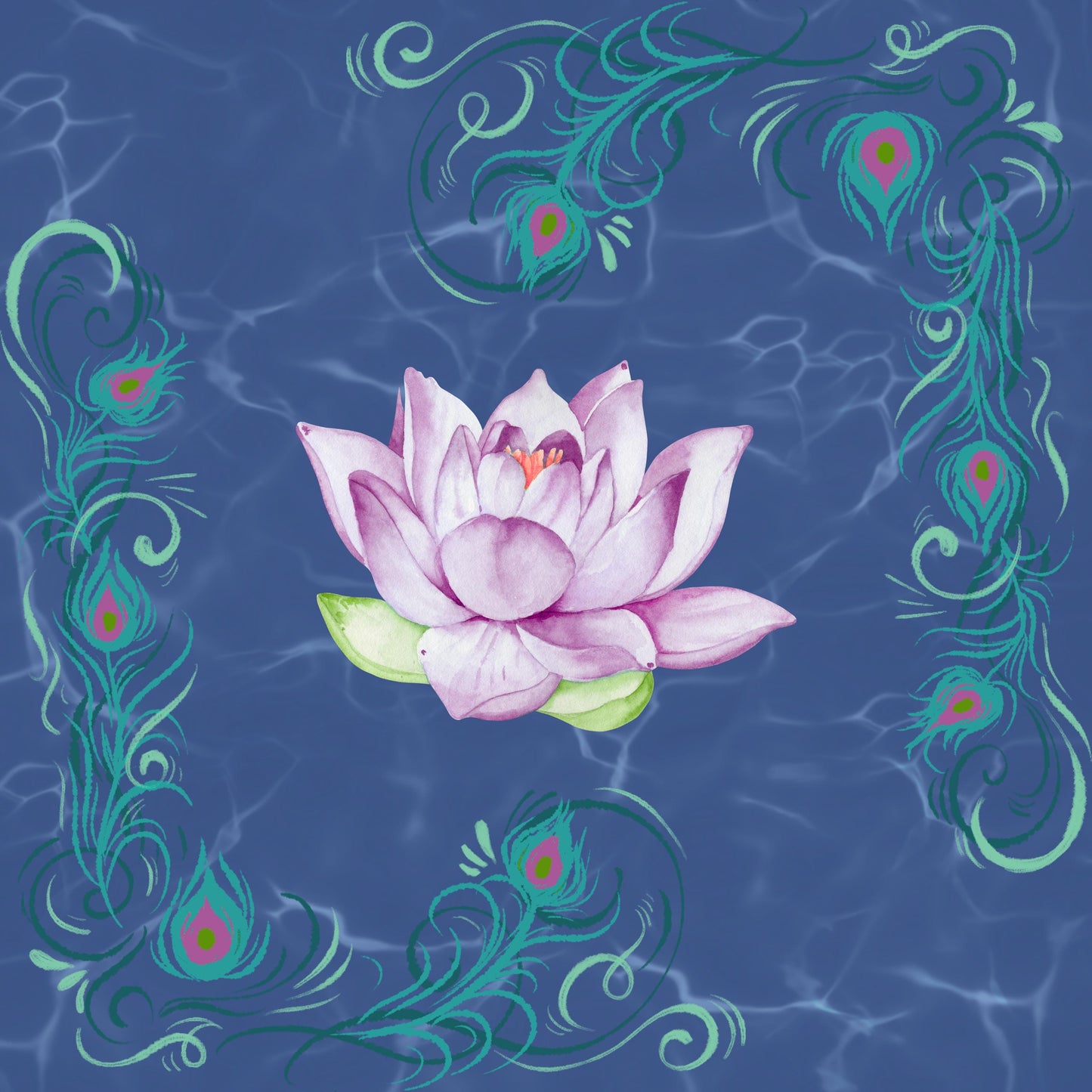 Plum Lotus Mahjong Mat
