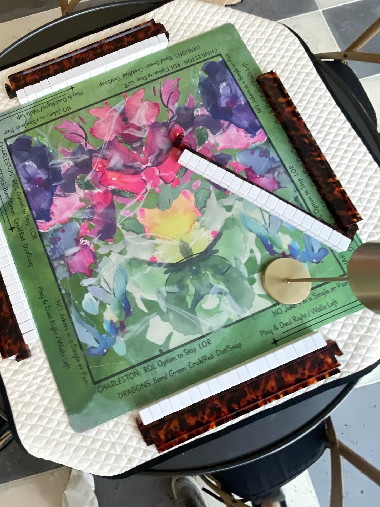 Garden Rorschach Artist Collab Mahjong Mat: Mahj Game Tabletop (33-inch)