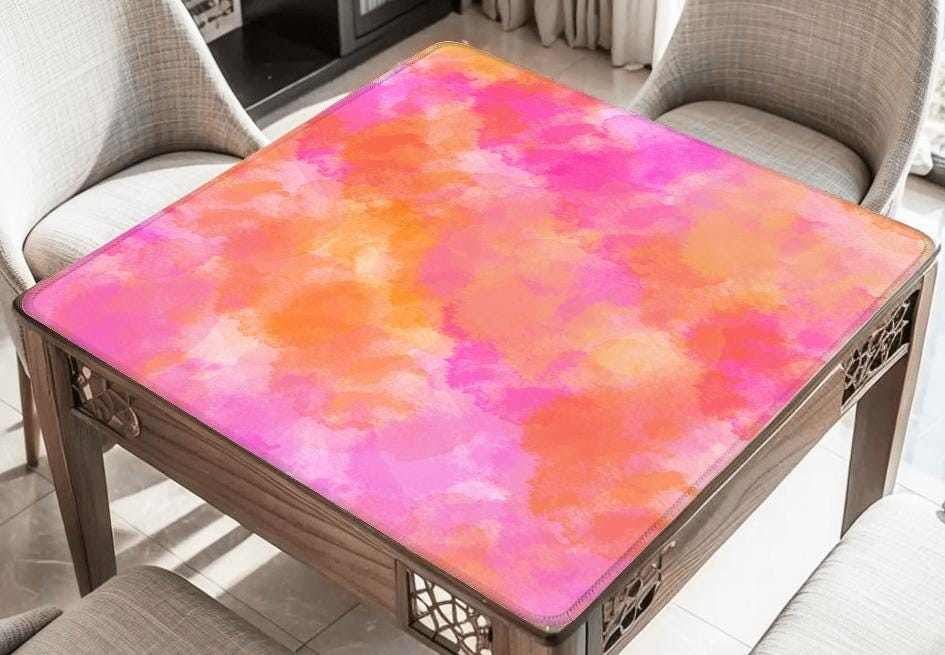 Pink & Orange Tie Dye Mahjong Mat