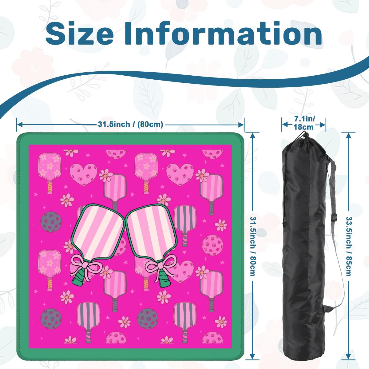 Pickleball Party Mahjong Mat: Mahj Game Tabletop (31.5-inch)
