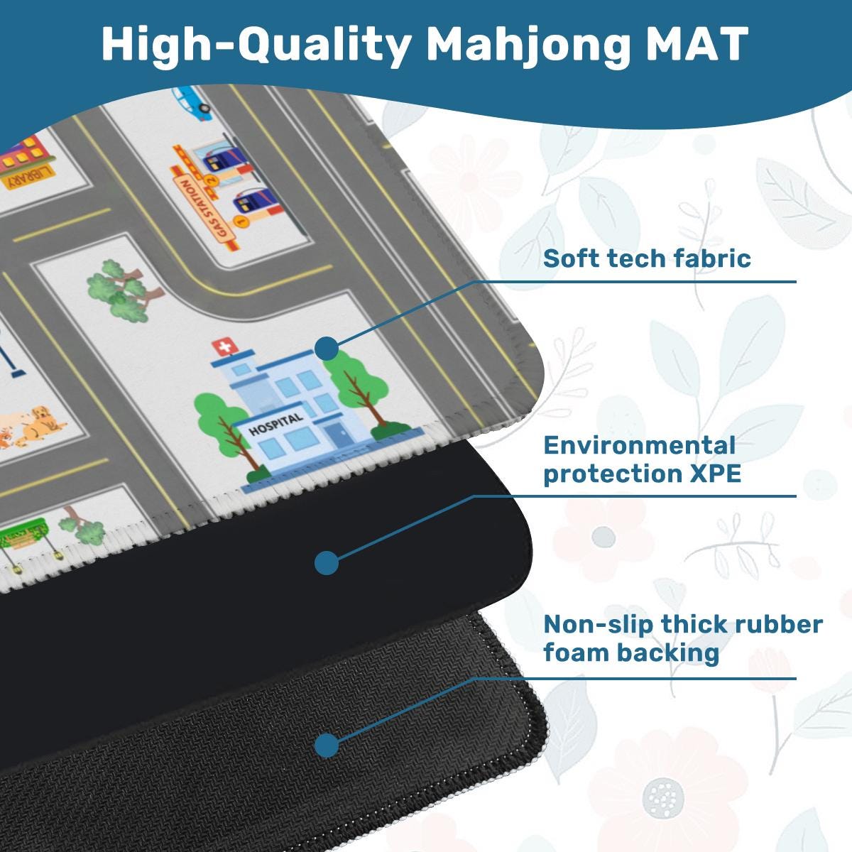 Race Car Neighborhood Game Play Mat Tabletop