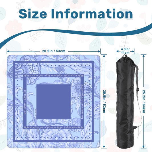 Peri Paisley Travel Mahjong Mat with instructions: Mahj Game Tabletop (20.9-inch)