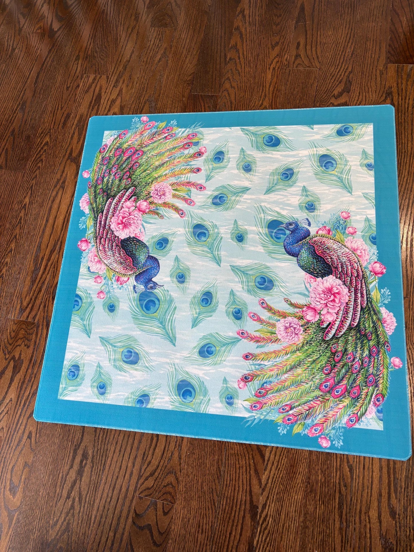 Peacock Lagoon Mahjong Mat