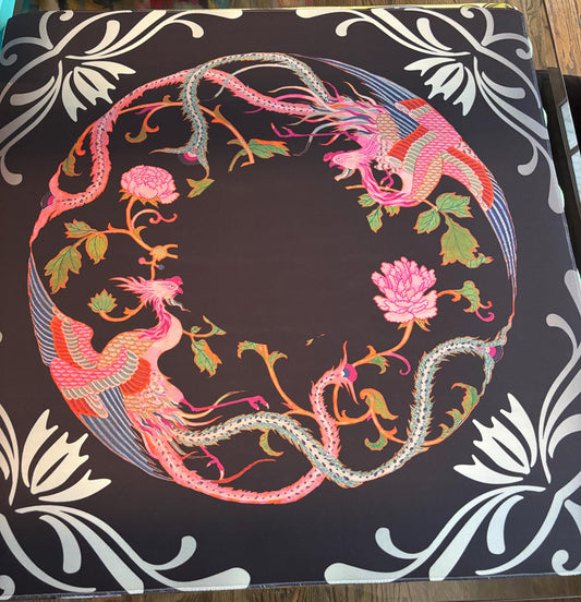 Rooster Sphere Mahjong Mat: Mahj Game Tabletop (31.5-inch)