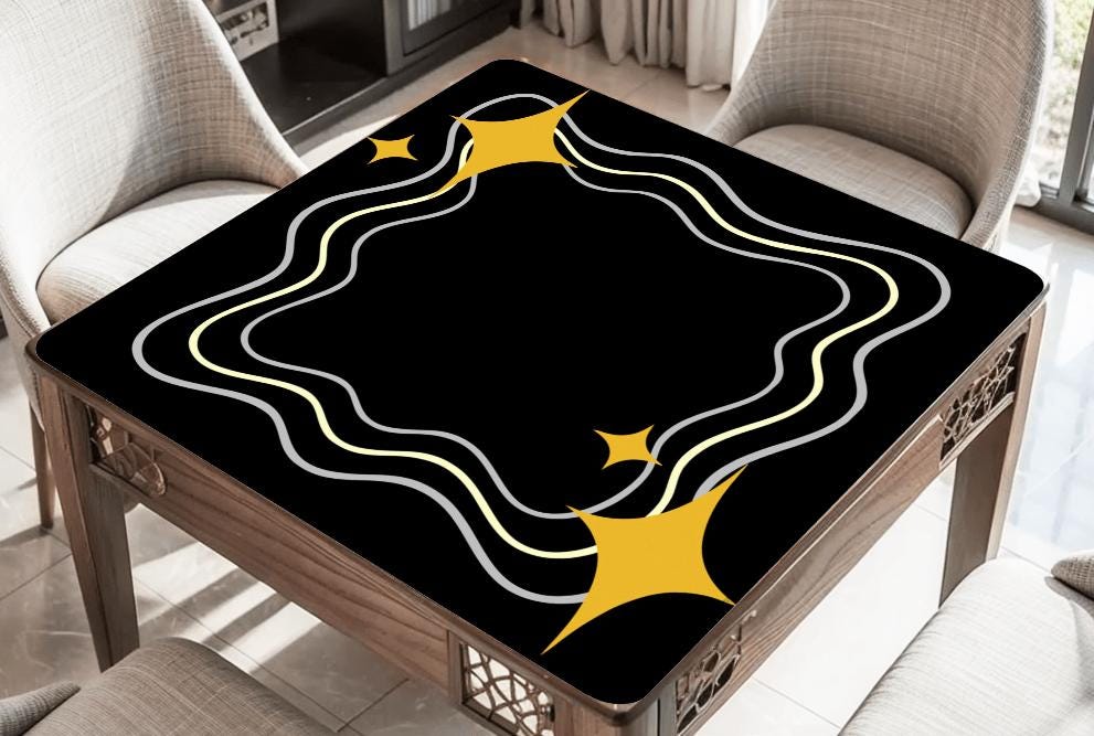 Silver and Gold Pop Mahjong Mat
