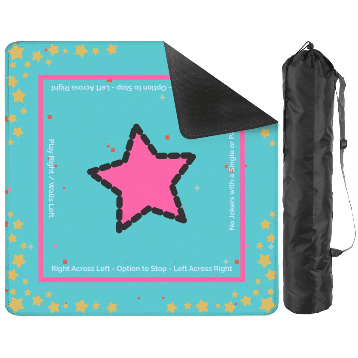 Glitter Stars Mahjong Mat: Mahj Game Tabletop (31.5-inch)