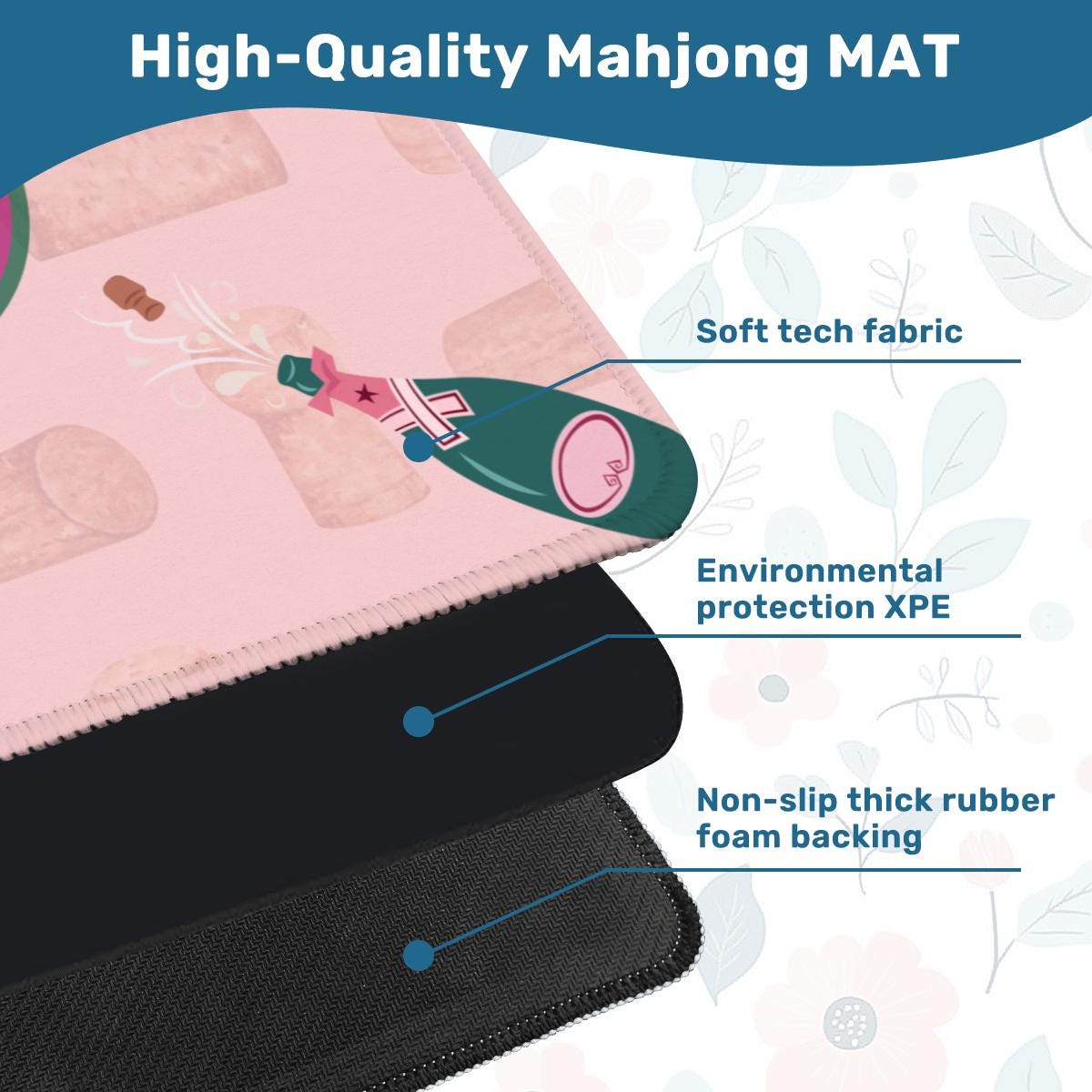 Champagne Toast Mahjong Mat