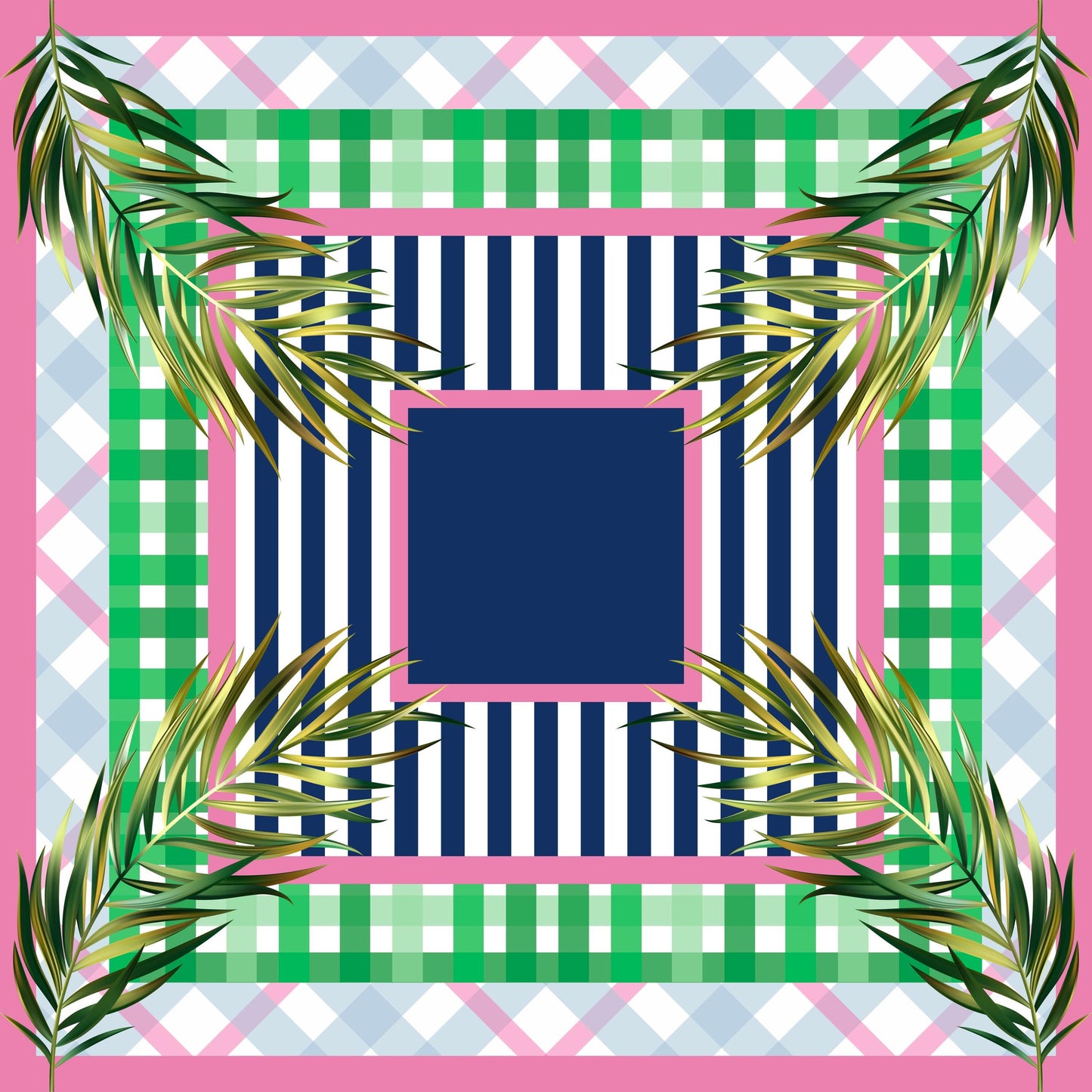 Preppy Palms Mahjong Mat