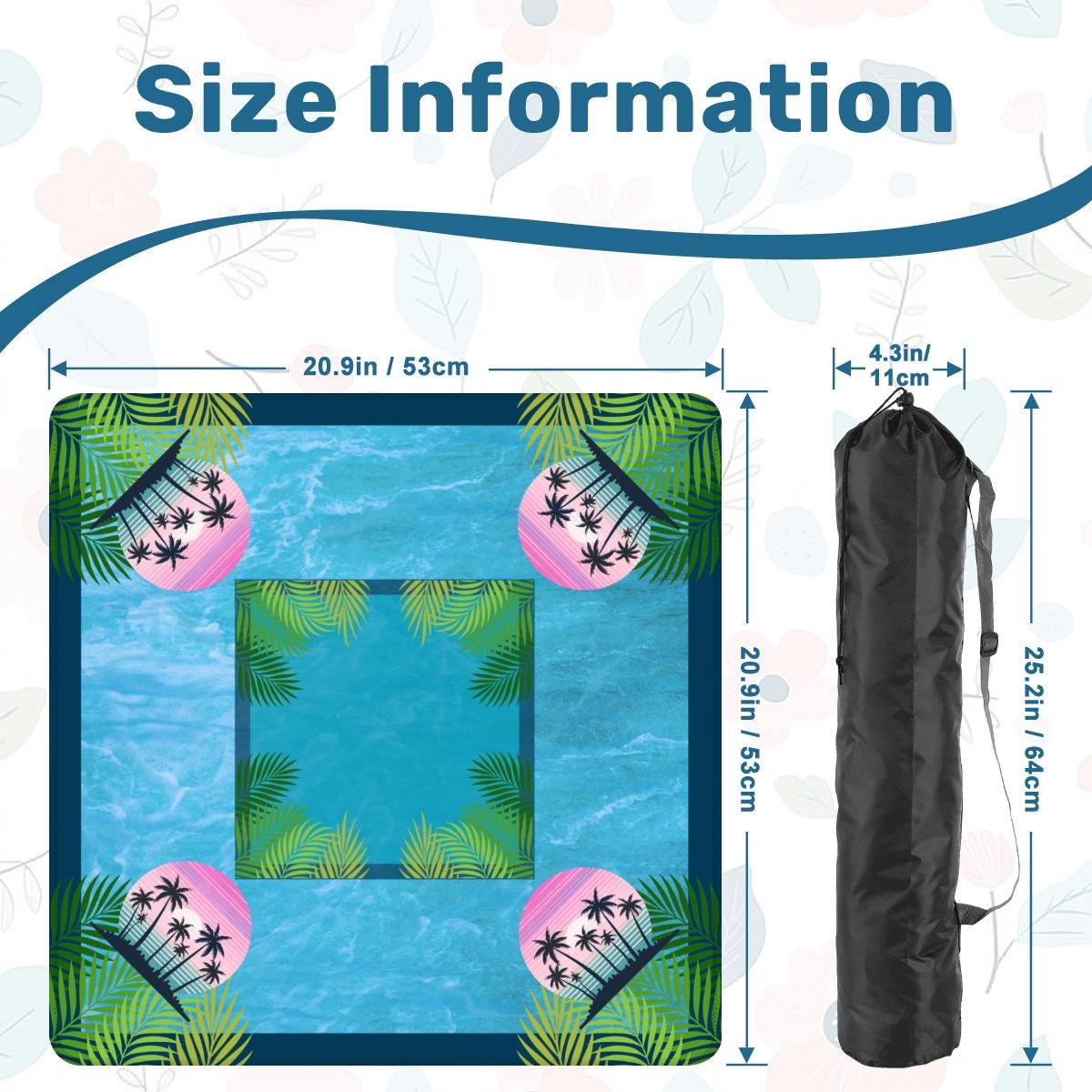 Surfs Up Travel Mahjong Mat: Mahj Game Tabletop (20.9-inch)