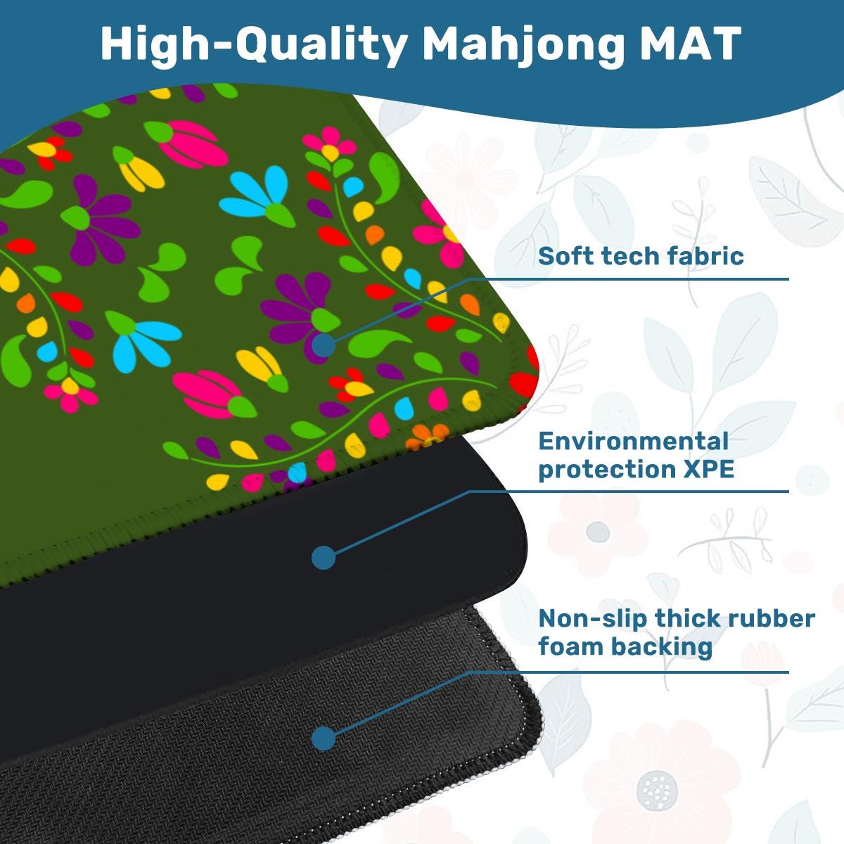 Happy Day! Mahjong Mat Tabletop