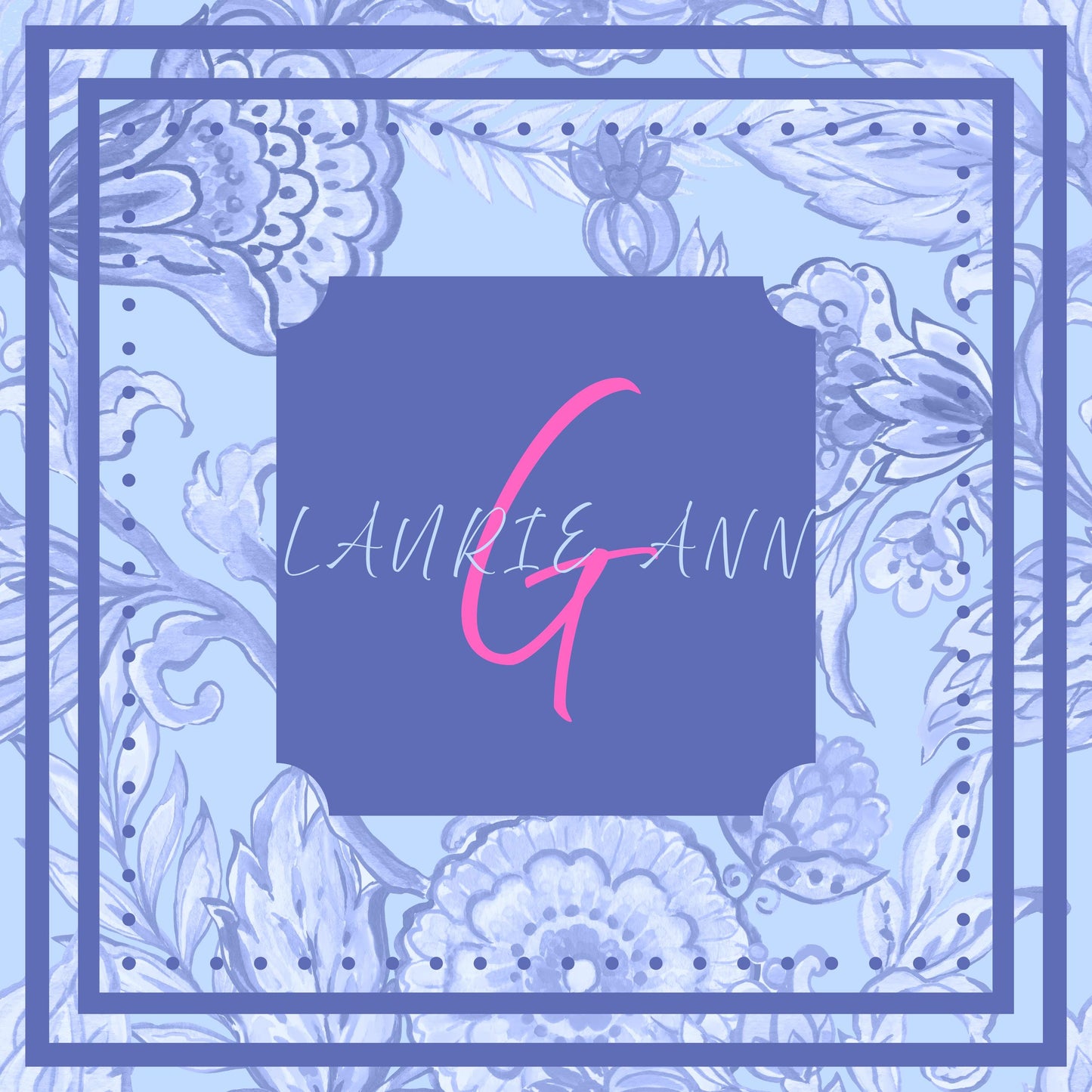 Custom Monogram Mat Personalized with Monogram and Colors: Mahj Tabletop (31.5-inch)