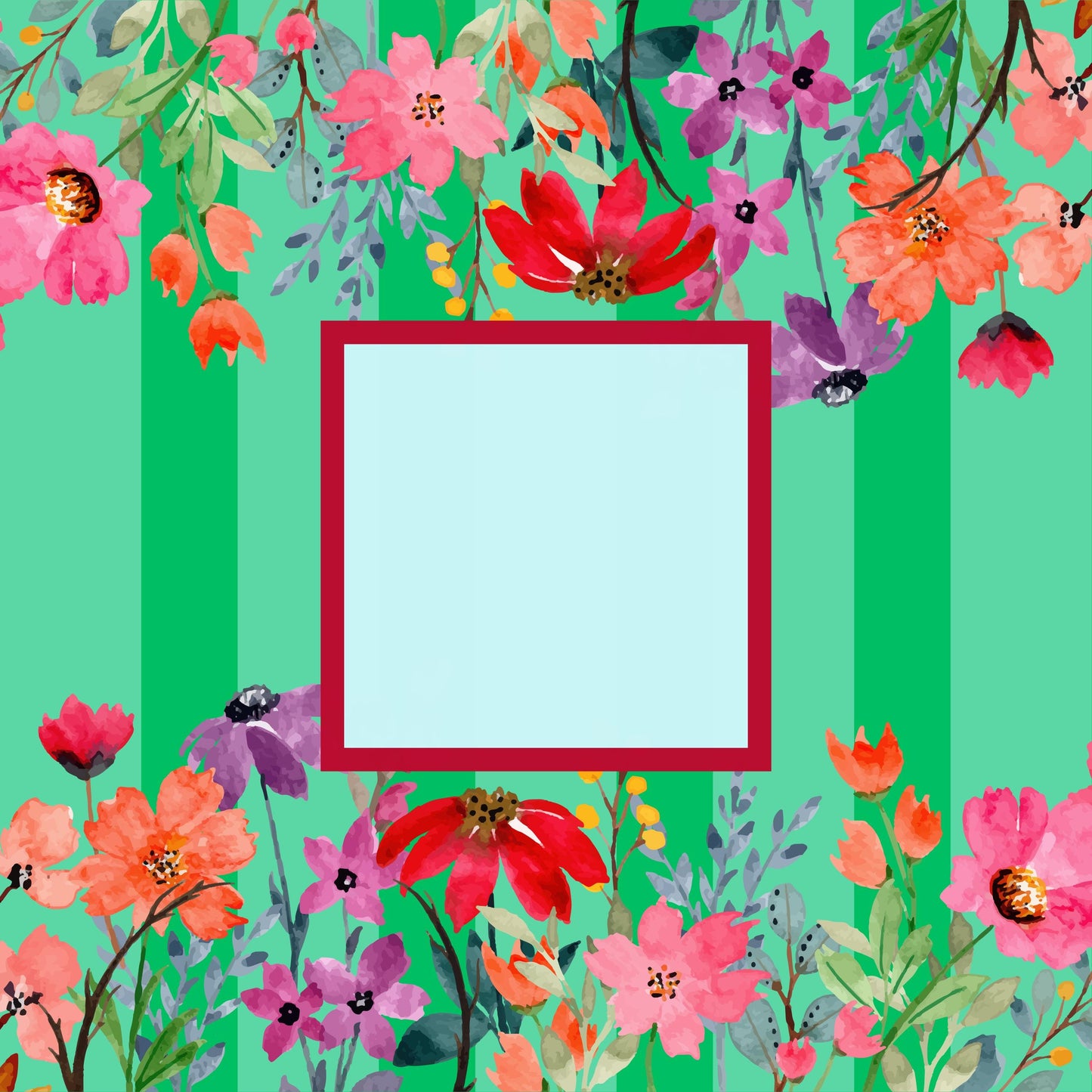 Nantucket Floral Mahjong Mat