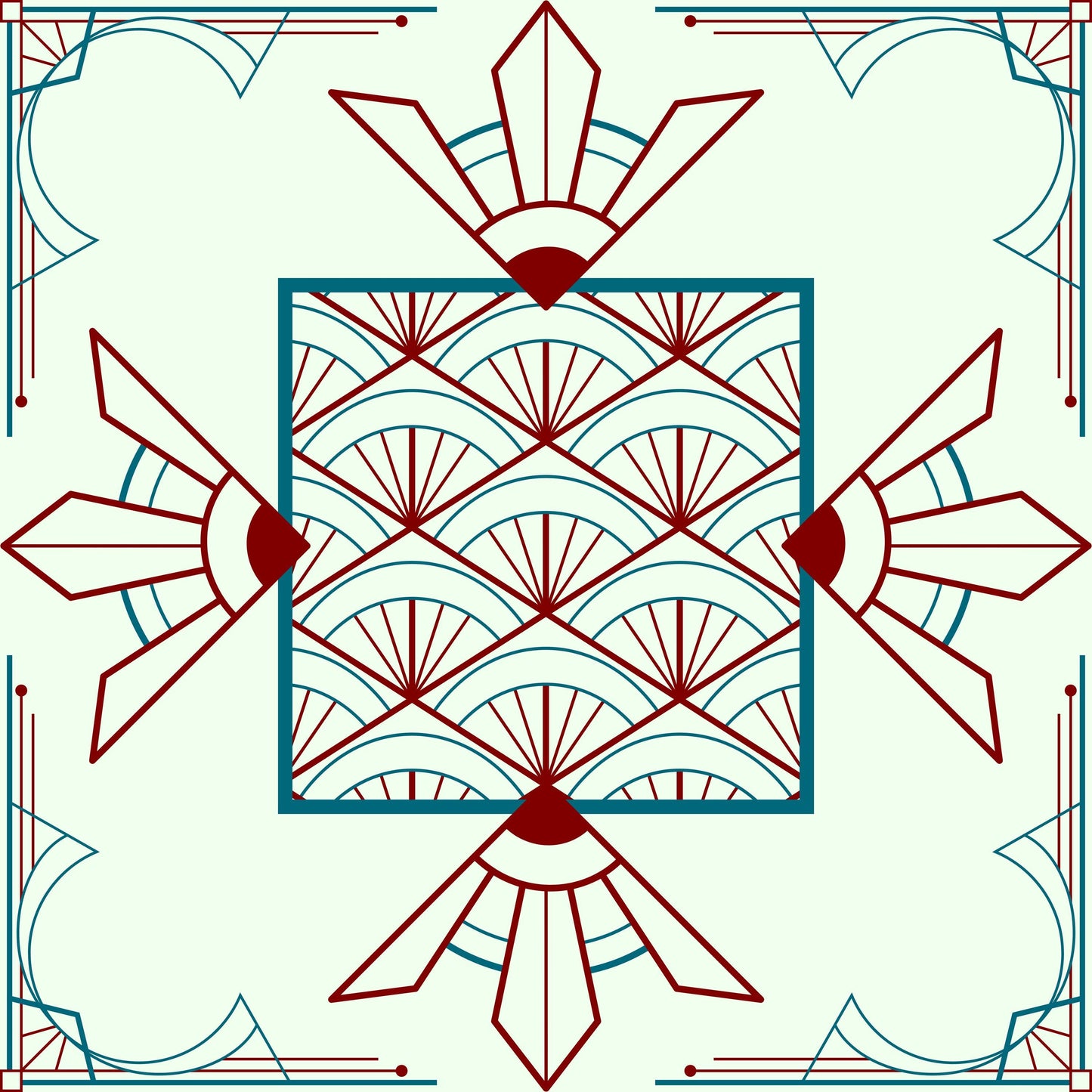 Bam Deco Mahjong Mat: Mahj Game Tabletop (31.5-inch)