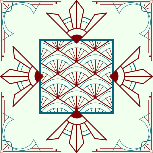 Bam Deco Mahjong Mat: Mahj Game Tabletop (31.5-inch)