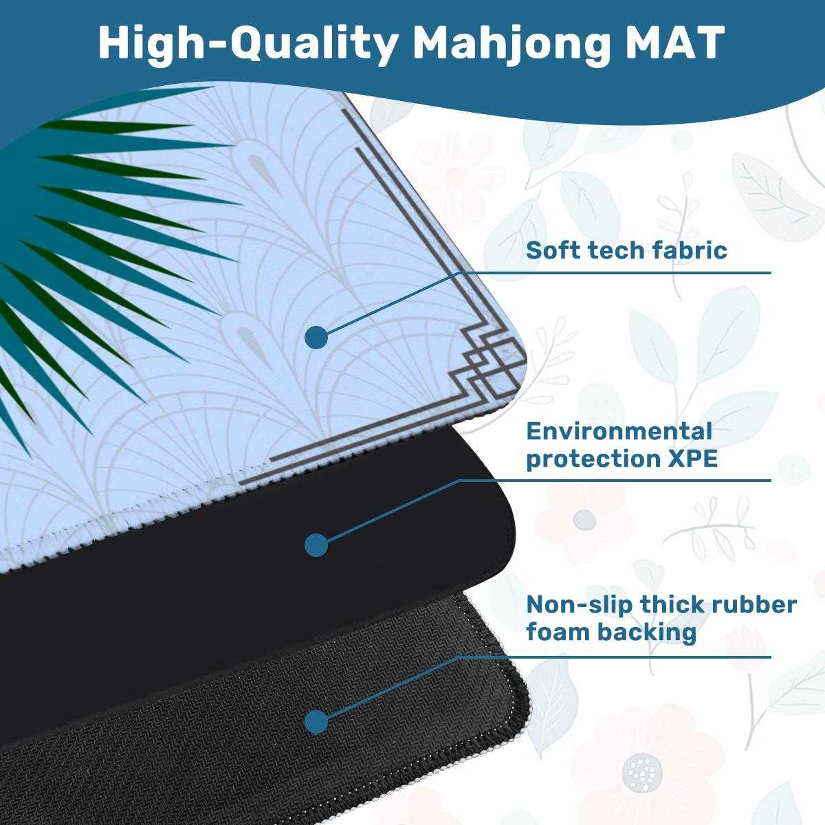 Teal Burst Mahjong Mat