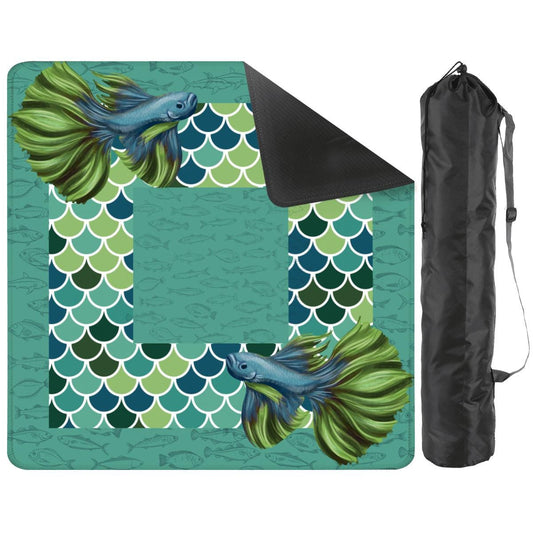 Flying Fish Mahjong Mat: Mahj Game Tabletop (31.5-inch)