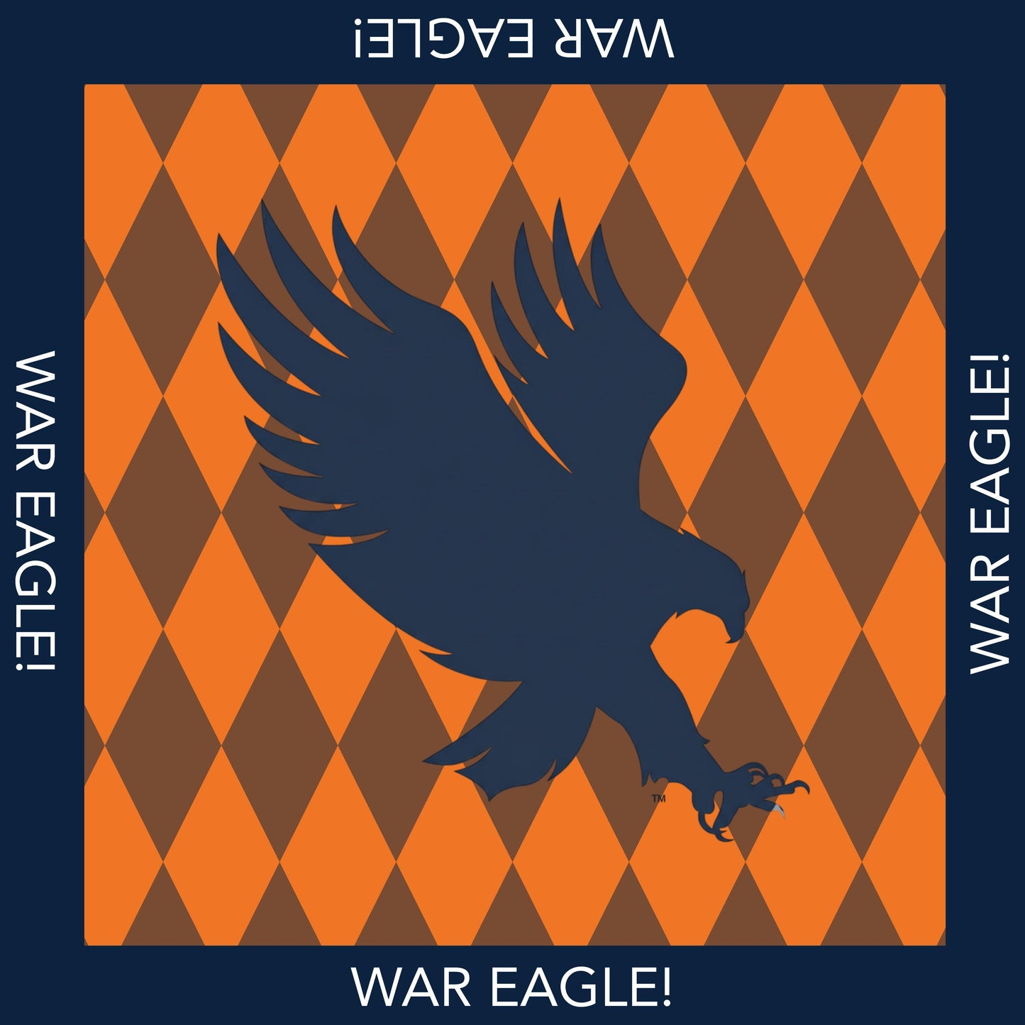 Auburn Eagle Mahjong Mat: Mahj Game Tabletop