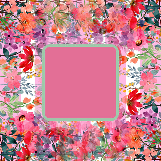 Pink Blooms Travel Mahjong Mat: Mahj Game Tabletop (20.9-inch)