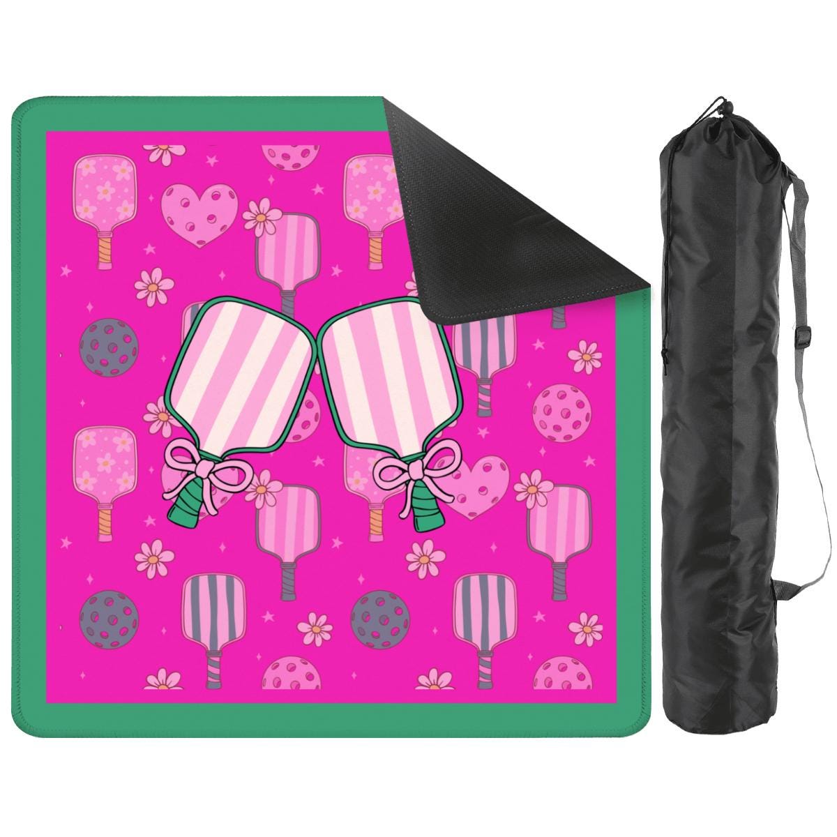 Pickleball Party Mahjong Mat: Mahj Game Tabletop (31.5-inch)