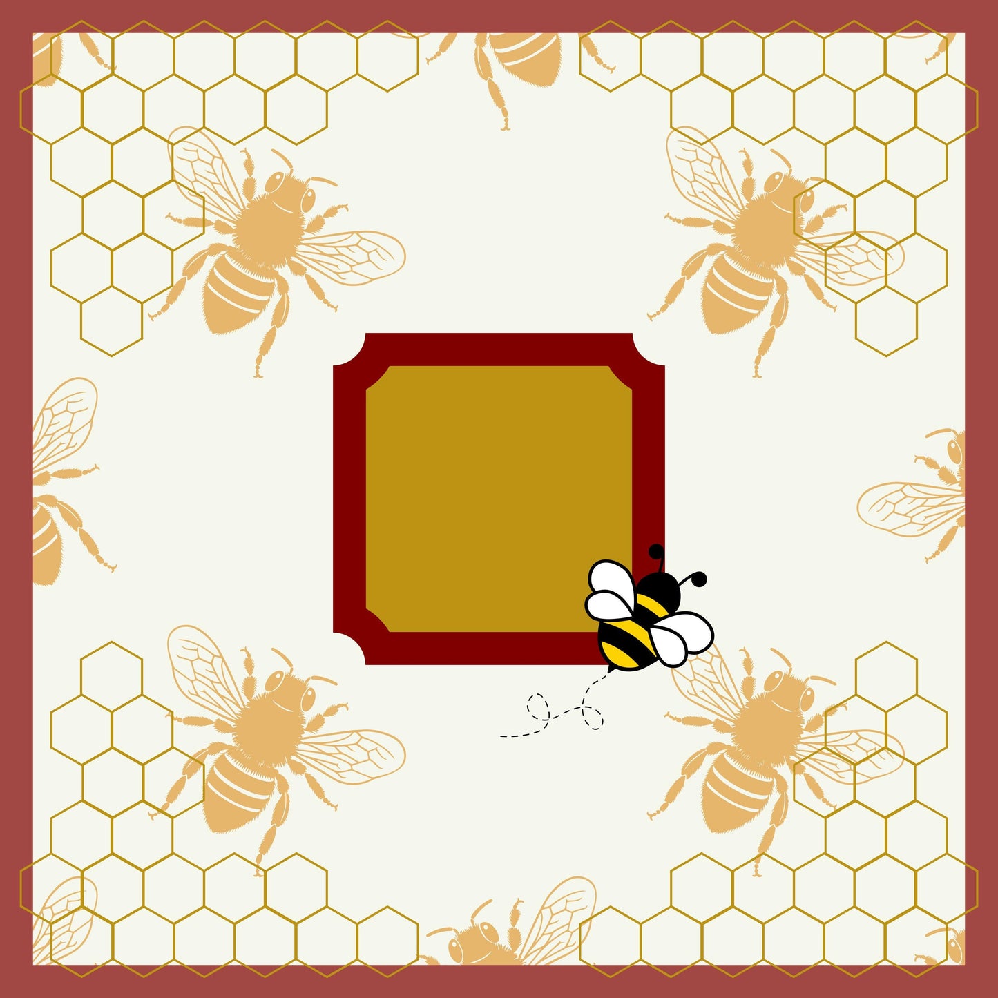 Honeycomb Deco Mahjong Mat: Mahj Game Tabletop (31.5-inch)