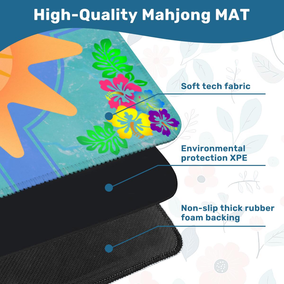 Hawaiian Sun Mahjong Mat: Mahj Game Tabletop (31.5-inch)