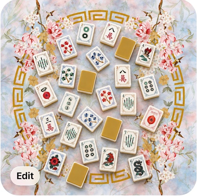 Butterscotch Birdie Mahjong Mat: Mahj Game Tabletop